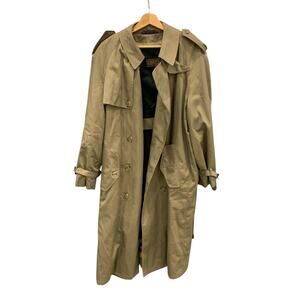 Vintage Chaps Ralph Lauren Size 40S Heavy Brown Overcoat Trench Coat